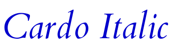 Cardo Italic الخط